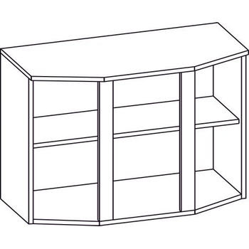 Image 1 of Bogdan Furniture Europe Горен витринен шкаф Alina 80BB-E20, елша