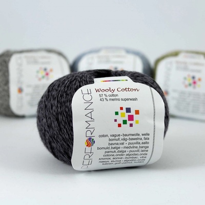 Příze Performance Wooly Cotton černá