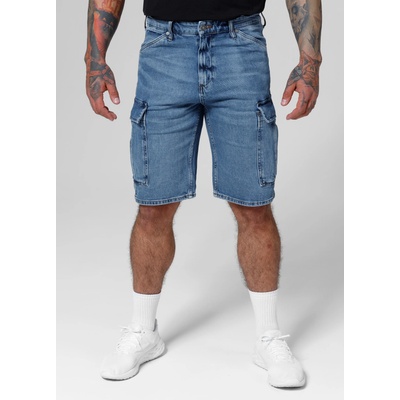 PitBull West Coast pánské jeansové šortky DEERHORN Classic wash