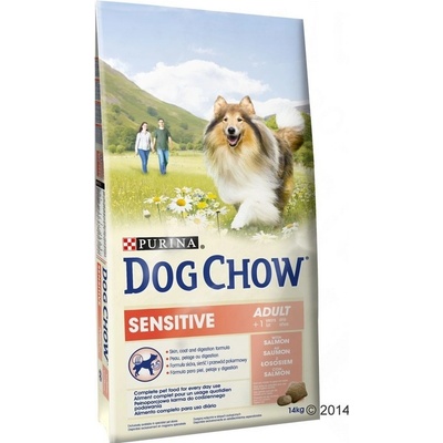 Dog Chow Sensitive losos & rýže 14 kg