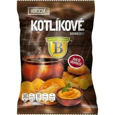Kotlíkové brambůrky s příchutí hořčice 120 g