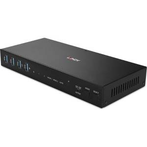 Lindy KVM ключ с 2 HDMI 4K60 порта, USB 3.0, двуглав, Lindy 39314 (39314)