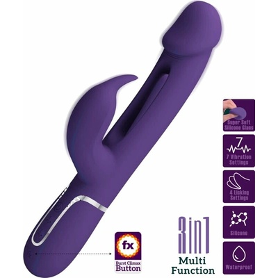 Pretty love kampas 3 in 1 multifunction rabbit vibrator purple