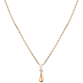 SAVICKI Колие Eterniàle, позлатено сребро, перла, циркония