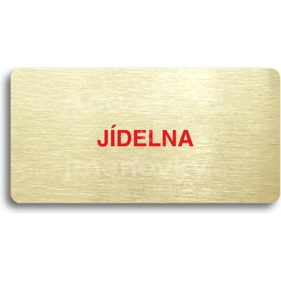 ACCEPT Piktogram JÍDELNA - zlatá tabulka - barevný tisk bez rámečku