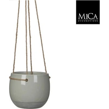 Mica КАШПА ВИСЯЩА КЕРАМИЧНА resa Ø16.5х13.55см СВ. СИВА (1027611)