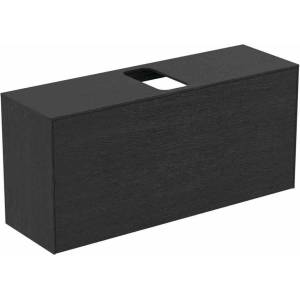 Ideal Standard Стенен шкаф Ideal Standard Atelier Conca, 1 чекмедже и плот с централен изрез, 120 см, тъмен дъб (T3937Y4)