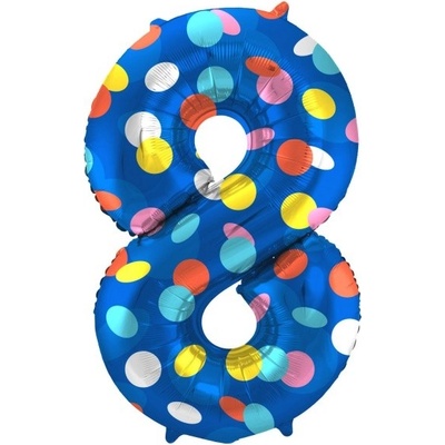 Folat Balónek fóliový číslo 8 Lentilky 86 cm