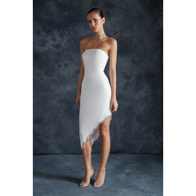Trendyol Bridal Shiny Stone Woven white