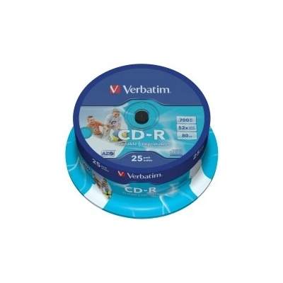 Verbatim CD-R 700MB 52x, printable, spindle, 25ks (43439)