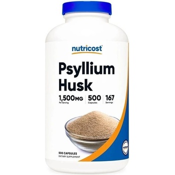 Nutricost Psyllium Husk, 1500 mg, 500 капсули, Nutricost (67538 (056101) NC)