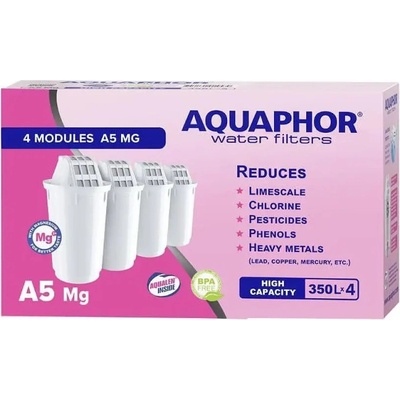 Aquaphor Филтър за пречистване на вода Aquaphor A5 Mg 4 бр (4744131017099)