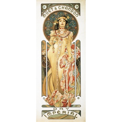 Pohled Alfons Mucha – Moët & Chandon, dlouhý – Zboží Dáma