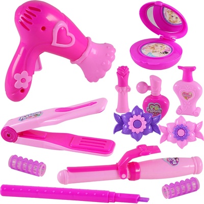Kaiyue 1203FN Beauty set pro dívky fén žehlička kulma a kosmetické doplňky 12ks