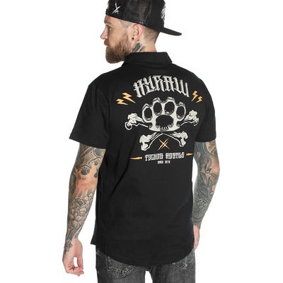 HYRAW Мъжка тениска hyraw - Графика - ПОЛО, knuckleduster - ss21-m30-pl