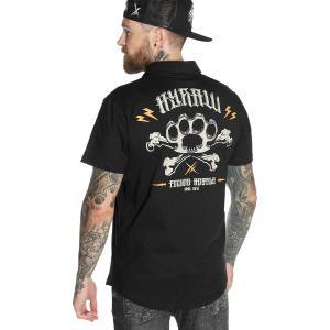 HYRAW Мъжка тениска hyraw - Графика - ПОЛО, knuckleduster - ss21-m30-pl