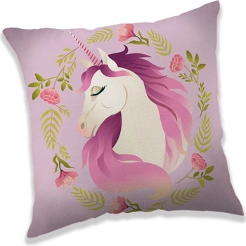 Jerry Fabrics Vankúš Jednorožec flowers 40x40