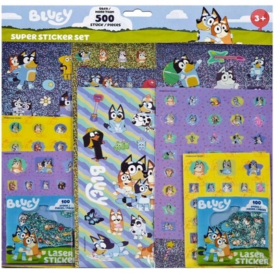 Bluey sada 500 nálepiek