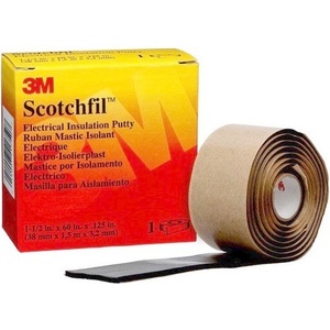 3M Scotchfil електроизолационна уплътнителна лента, черна, деб. 3, 1 mm, 38 mm x 1, 5 m (7000006089)