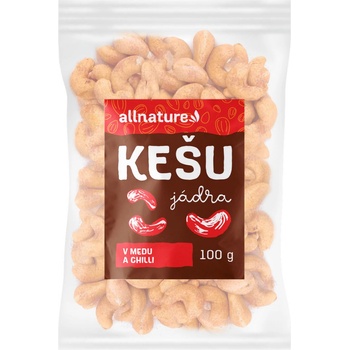 Allnature Kešu v medu a chilli 100 g