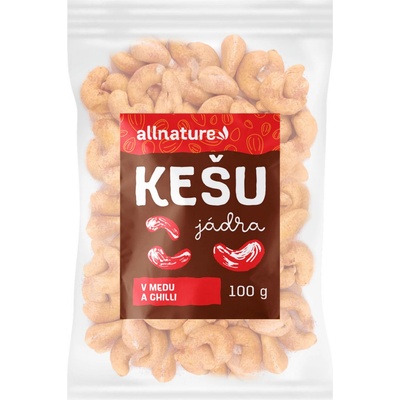 Allnature Kešu v medu a chilli 100 g