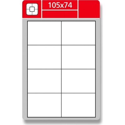 Coveris EPNW105074A4 nepermanentní etikety 105 x 74 mm 800 etiket bílá