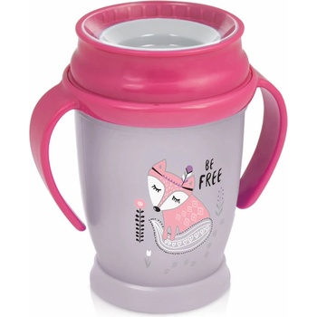 LOVI Чаша с дръжки 360° Lovi - Junior, Indian Summer, 250 ml, 12 m+, Розова (1/591)