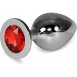 Lovetoy Large Silver Plug Red