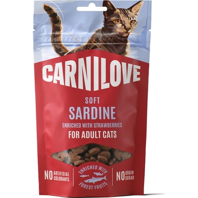 CARNILOVE Cat SOFT Snack Sardine enriched with Strawberry 50 g