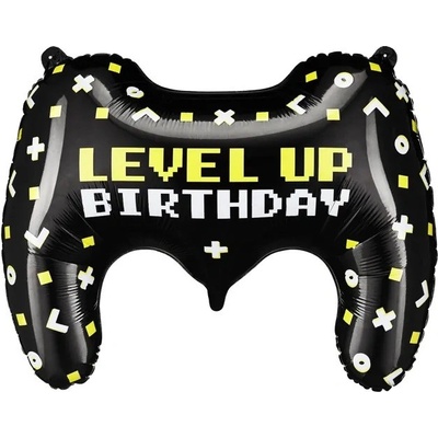 PartyDeco Fóliový balón Gamepad, 75x52 cm