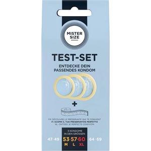 MISTER SIZE Test-Set - тестов комплект презервативи с мерителна лента (3 бр. ) - lovesexshop