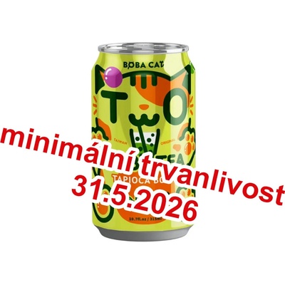 Boba Cat Milk Matcha Tapioca Bubble Tea 315 ml