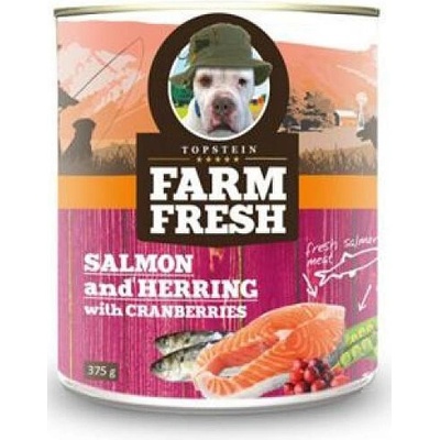 Topstein Farm Fresh losos se sleďem a brusinkami 375 g