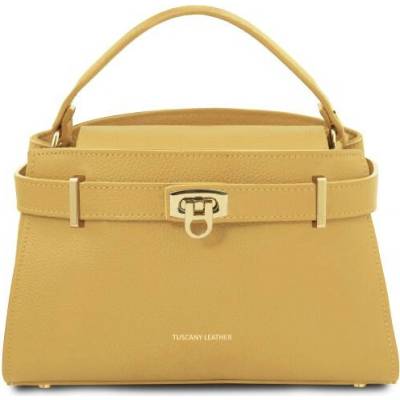 Tuscany Leather Kožená kabelka do ruky Maisy pastelovo žltá 2455 1 137