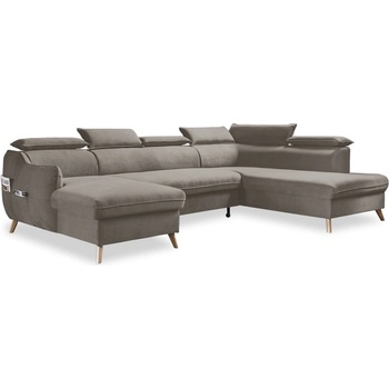 Miuform Светлокафяв кадифен U-образен ъглов диван (десен ъгъл) Sweet Harmony - Miuform (1414MO233)