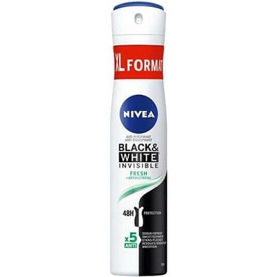 Nivea Black & White Invisible Fresh 48h deo spray 200 ml
