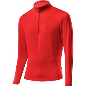 Löffler Мъжки поларен пуловер Löffler Midlayer Transtex Fleece jumper - Red - размер 50 (EU) (005-3433-0614)