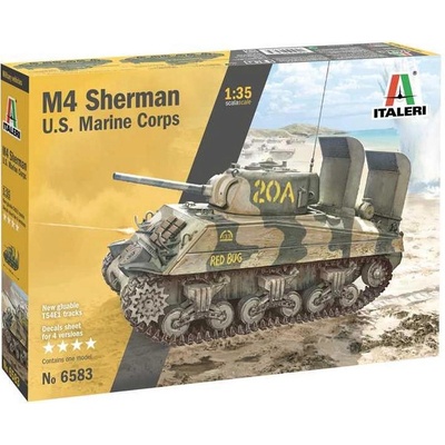 Italeri Model Kit military 6583 M4 SHERMAN U.S. MARINE CORPS 1:35