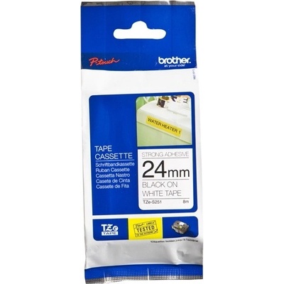Páska Brother 24mm TZES251 , čierna na bielu EXTRA