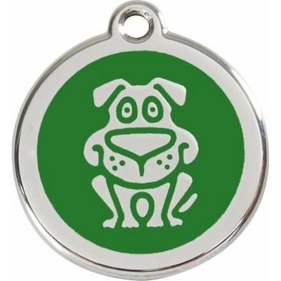 Red Dingo známka Dog Green Pes zelený S 20 mm – Zboží Dáma