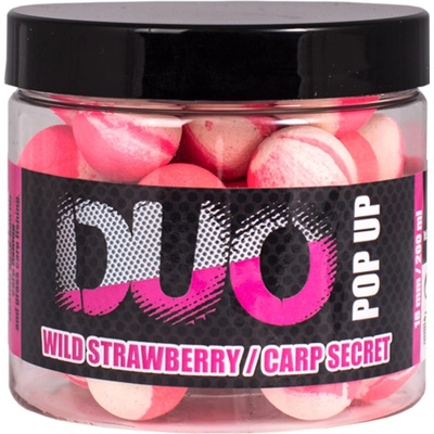 LK Baits Pop-up boilies DUO X-Tra 200ml 18mm Wild Strawberry/Carp Secret