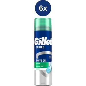 Gillette гел за пищяли 6x200ml серия - чувствителна кожа