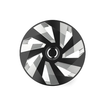 Image 1 of MEGA DRIVE Тасове за джанти 15" MegaDrive VECTOR RC SILVER&BLACK (5414)