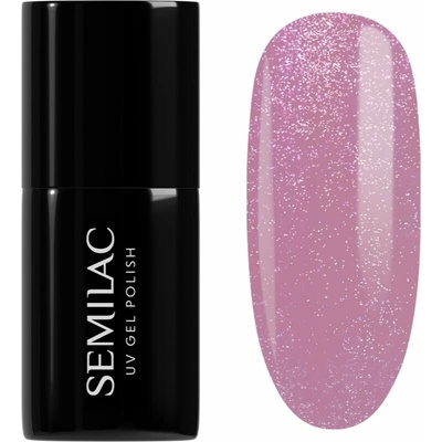 Semilac UV Hybrid Shimmer gélový lak na nechty odtieň 319 Shimmer Dust Pink 7 ml