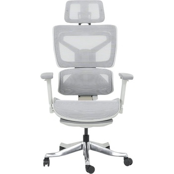 Bittel Офис стол Carmen DIJON, до 120кг, алиминиева база, лумбална опора, люлеещ механизъм, сив (bt-3520612)