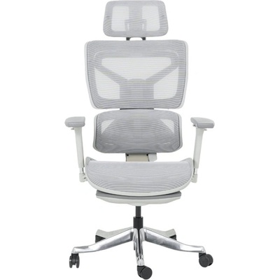 Bittel Офис стол Carmen DIJON, до 120кг, алиминиева база, лумбална опора, люлеещ механизъм, сив (bt-3520612)