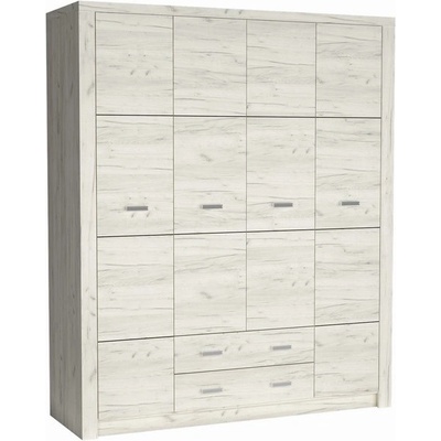 Bogdan Furniture Europe Гардероб Indianapolis I-18, бял крафт