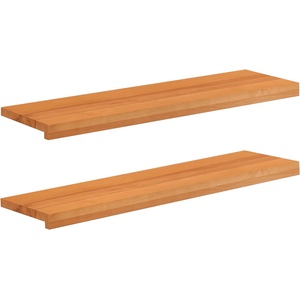 vidaXL Парапети за прозорци 2 бр. Светло кафяво 90 x 25 x 2 cm (42048185)