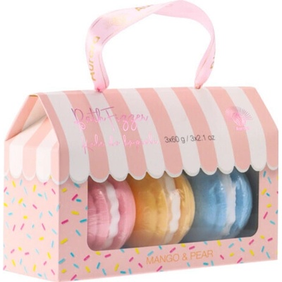 Aurora Mango&Pear set šumivých gúľ do kúpeľa 3x60 g