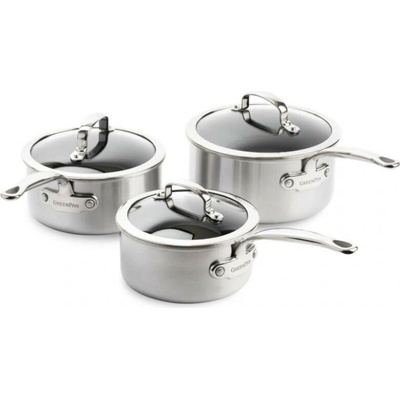GreenPan PREMIERE 3 dílná sada omáčníků s poklicí, 16+18+20 cm CC003822-001